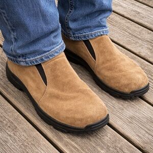 Brazos Suede Slip-On Comfort Shoes – Men’s Size 13 – Brown/Tan